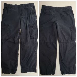 Norma Kamali Cargo Pants Womens 12 Adjustable Leg Straight Drawstring Y2K 90'S